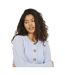 Womens/ladies Lawson Knitted Crew Neck Raglan Cardigan Blue Brave Soul-3