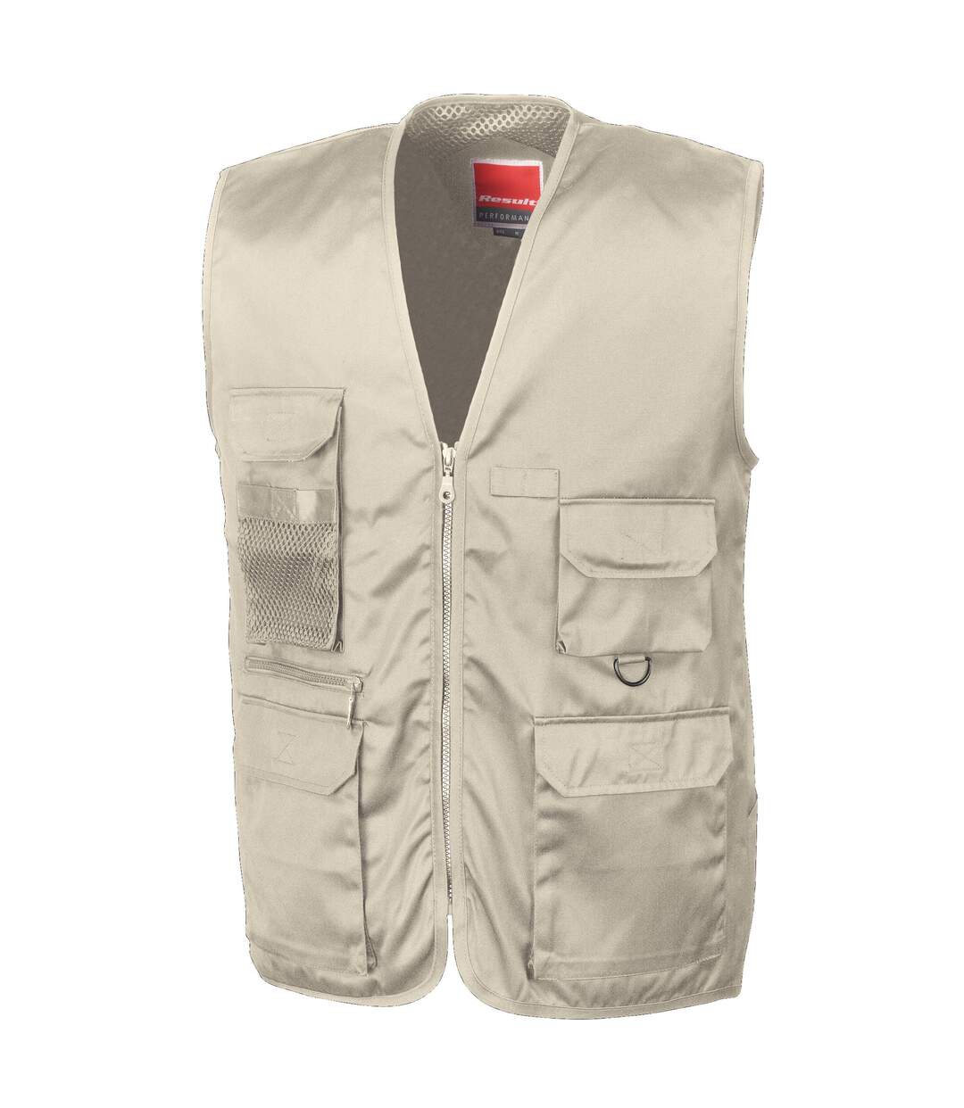 Mens Safari Waistcoat Jacket Camel Result-1