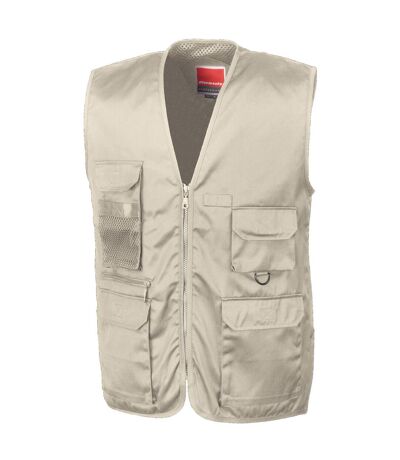 Mens Safari Waistcoat Jacket Camel Result