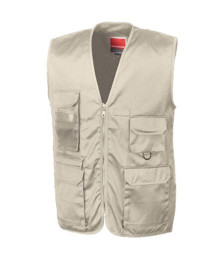 Mens Safari Waistcoat Jacket Camel Result