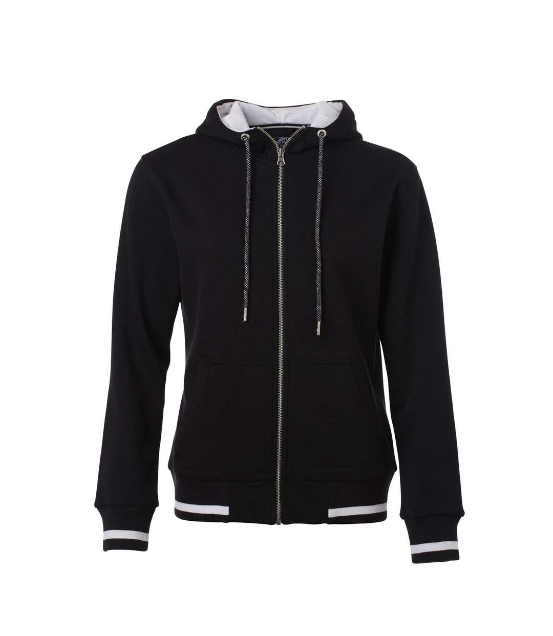 Veste sweat zippée à capuche - Femme - JN775 - noir-2