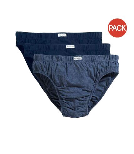 Pack of 3  Mens classic plain briefs  blue Fruit of the Loom