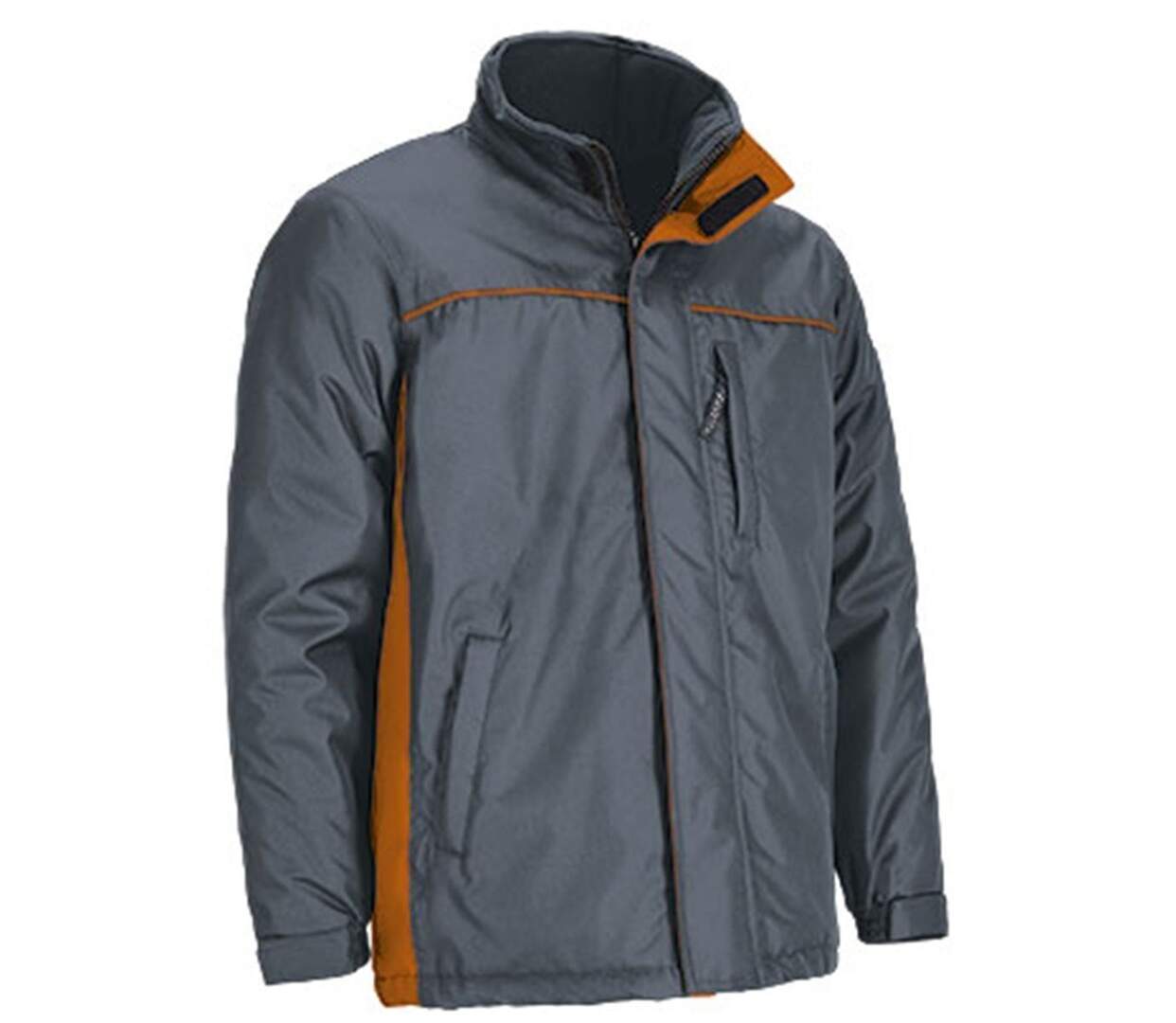 Parka de travail imperméable - Homme - REF THUNDER - gris ciment et orange-1
