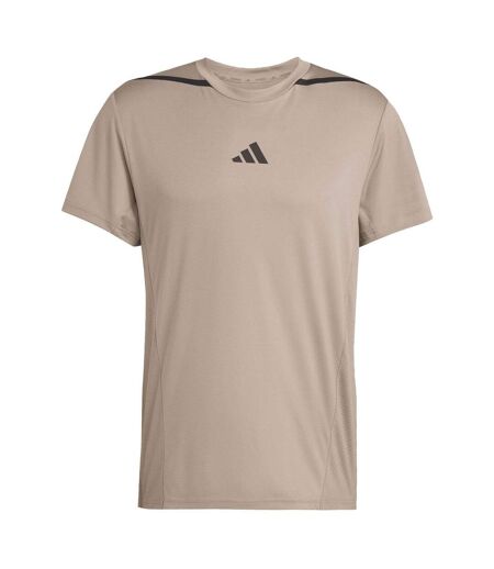 Mens Designed For Training T-shirt Brown Adidas