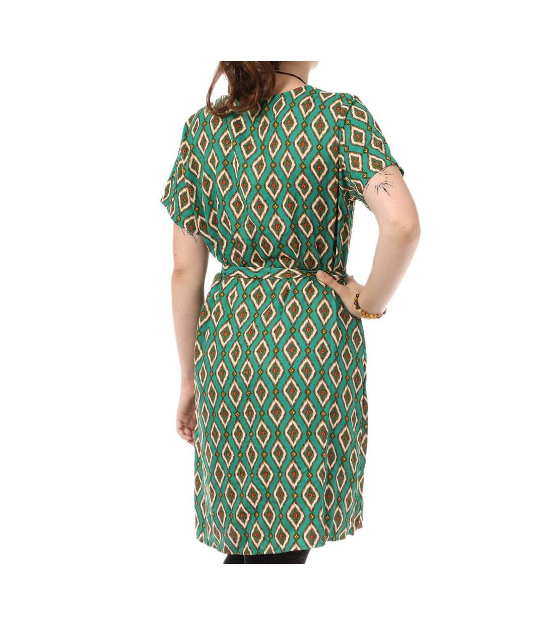 Robe à motifs Verte Femme Only Leah - L-2