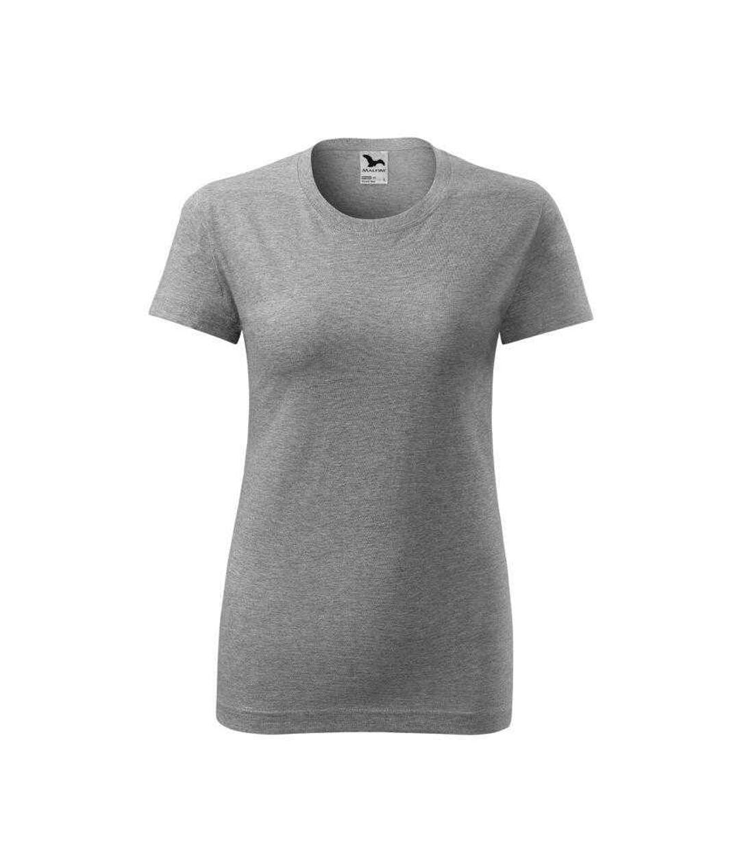 Womens/ladies Classic New T-shirt Grey Adler-1