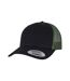 Unisex adult retro two tone trucker cap black/loden Flexfit