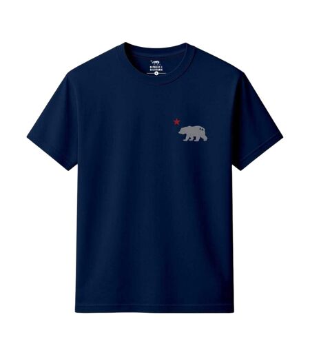 Mens Cali Crew Neck T-shirt Navy Blue Republic Of California