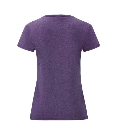 Fruit of the Loom Womens/Ladies Valueweight Heather Lady Fit T-Shirt (Purple) - UTRW9421