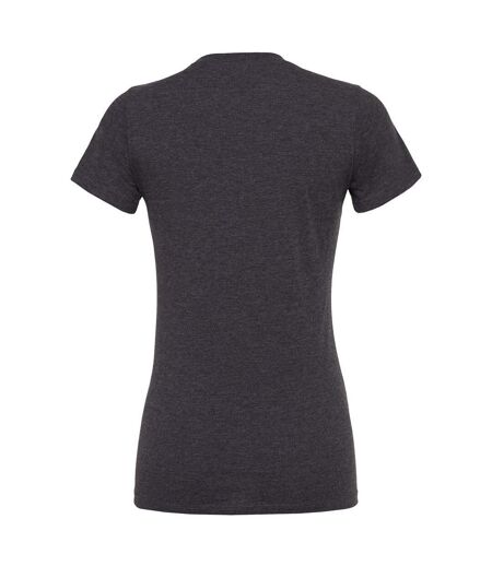 Womens/ladies cvc relaxed fit t-shirt dark heather grey Bella + Canvas