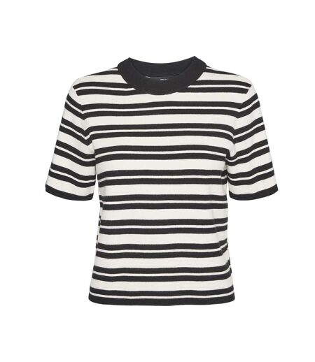 T-Shirt beige/noir femme vero moda gold