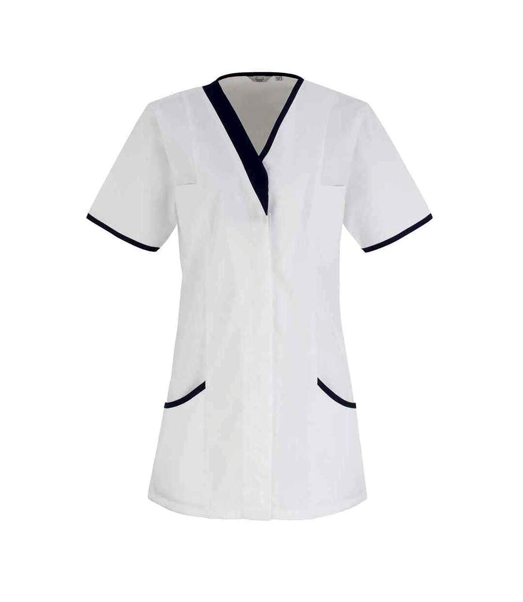 Tunique médicale daisy femme blanc / bleu marine Premier