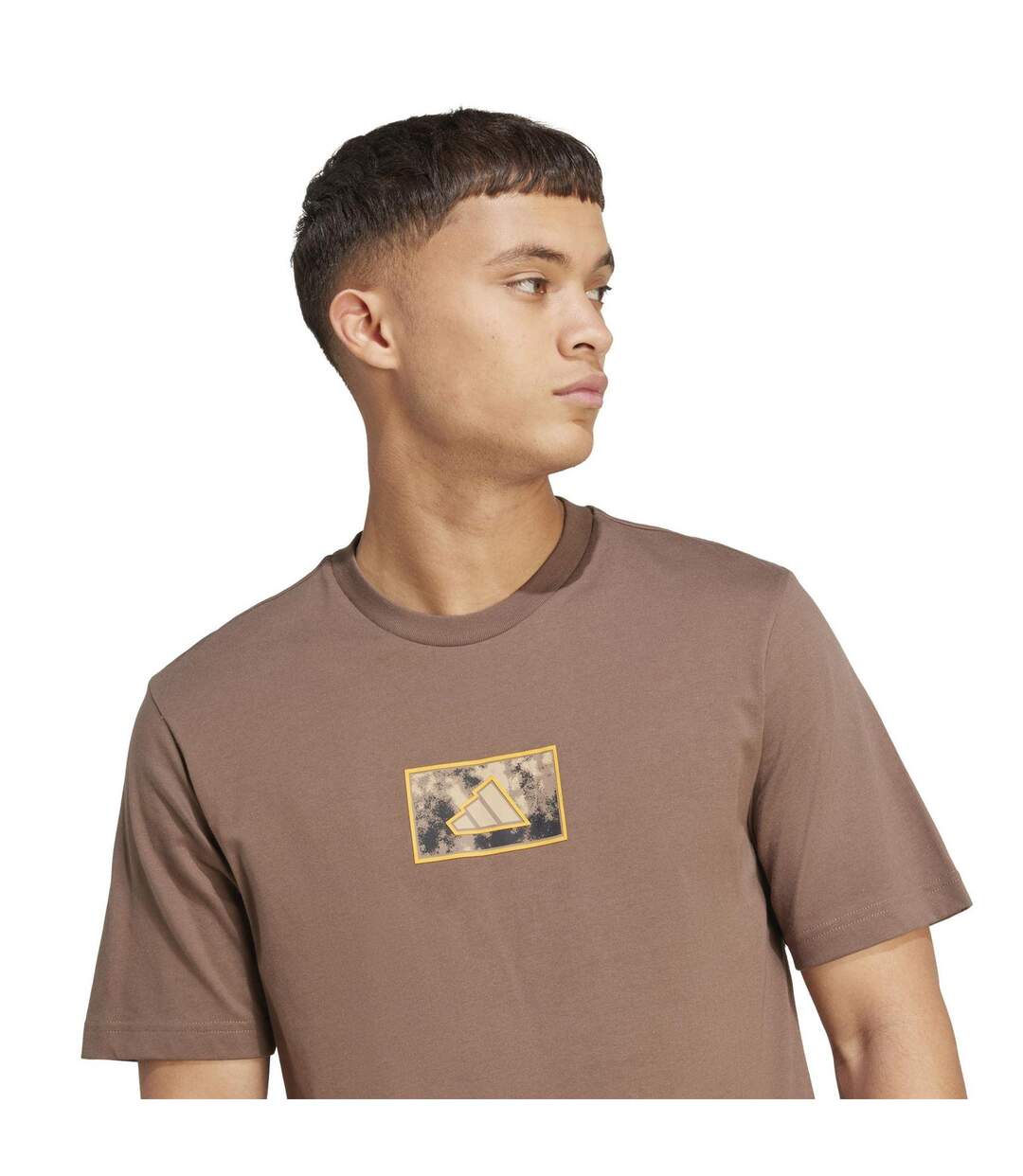 T-shirt Motif/style Logo Homme Marron Adidas-4