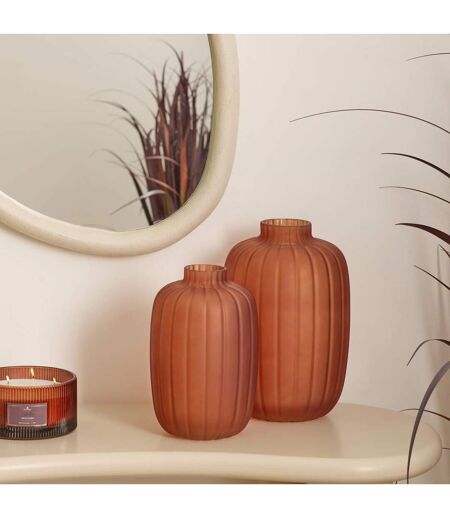 Vase en Verre Fumé Tigy 30cm Ambre
