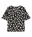 T-Shirt noir/beige femme vero moda friga-1