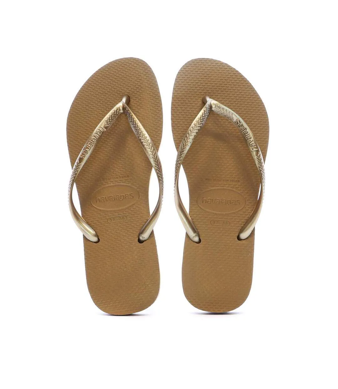 Tongs marron femme havaianas slim infradito-3