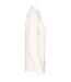 Womens/ladies Linen Long-sleeved Shirt White Spasso-3
