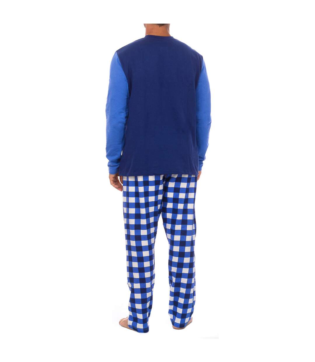 KLP3 Men's Long Sleeve Fleece Winter Pajamas-3