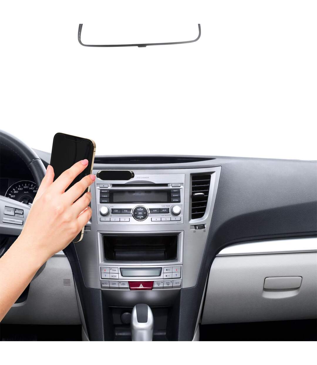 Support Téléphone Voiture Magnétique 7cm Noir-5