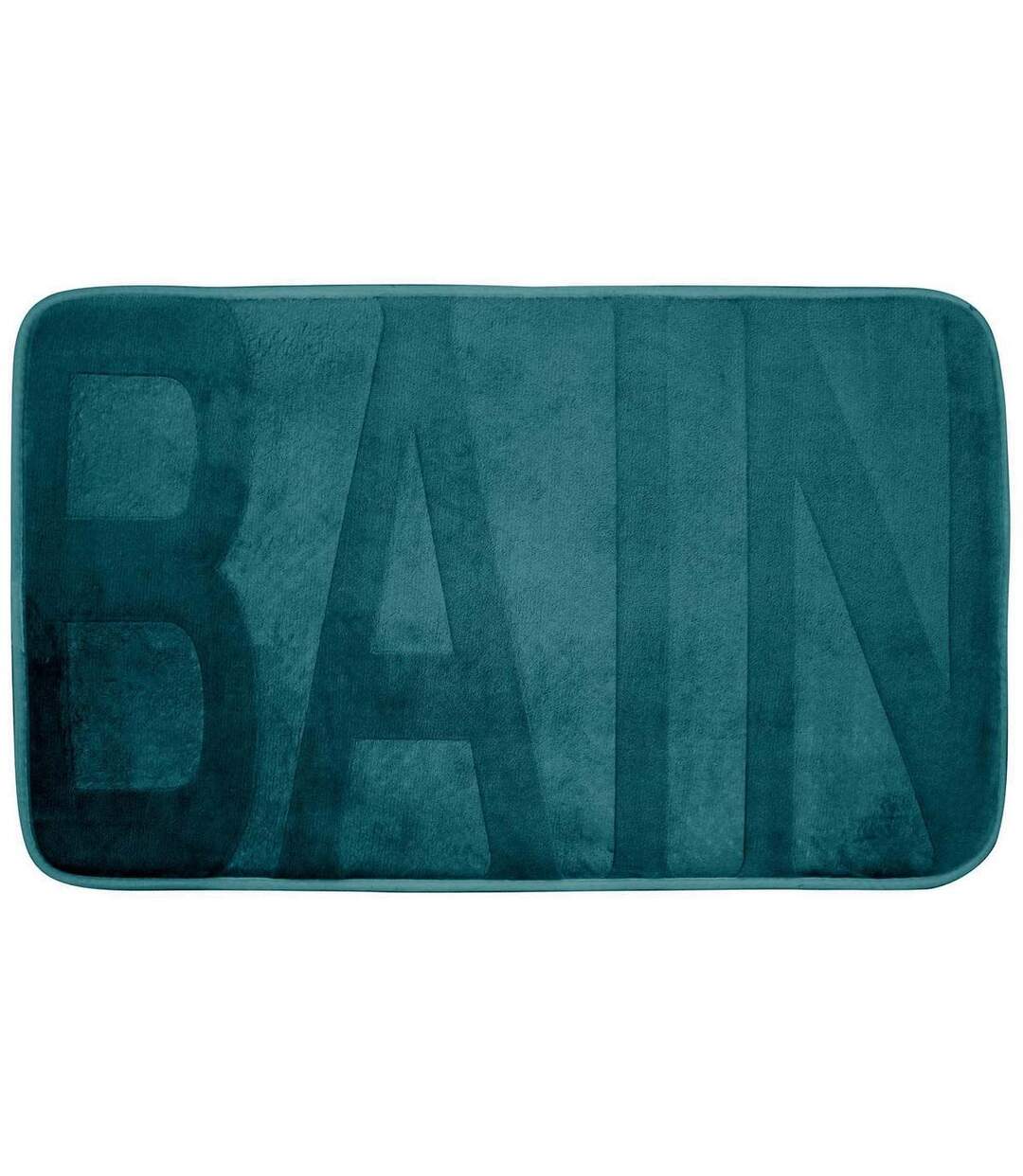 Tapis de Bain Microfibre Relief 45x75cm Bleu Canard-1