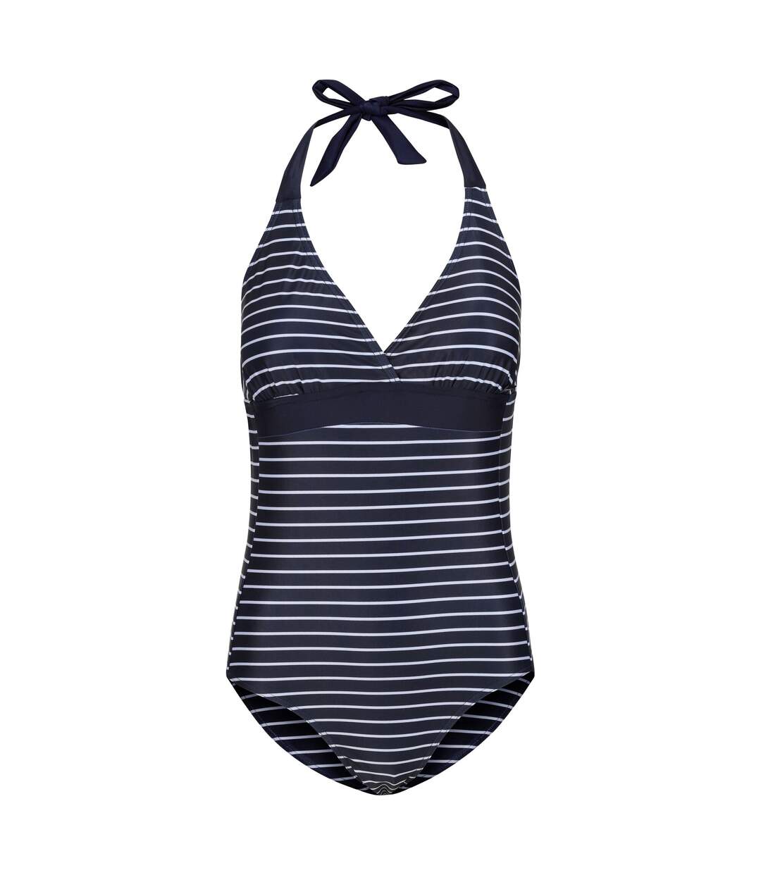 Womens/ladies flavia ii striped one piece swimsuit navy/white Regatta-1