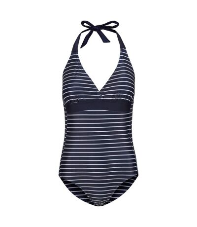 Womens/ladies flavia ii striped one piece swimsuit navy/white Regatta