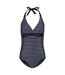 Womens/ladies flavia ii striped one piece swimsuit navy/white Regatta-1