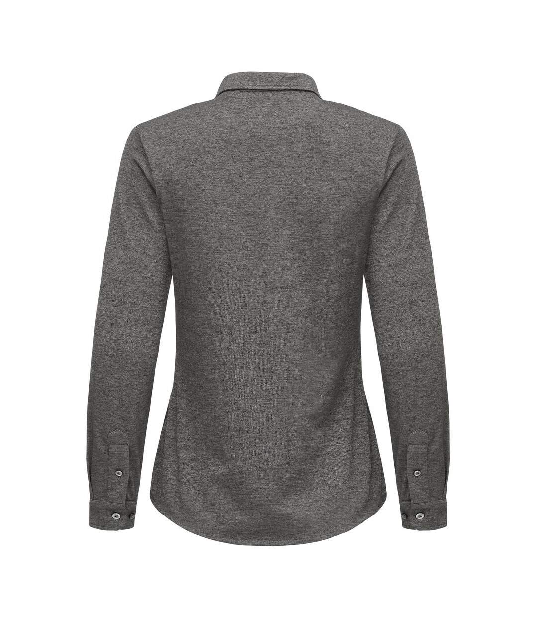 Womens/ladies Advantage Shirt Anthracite Melange Cutter & Buck-2