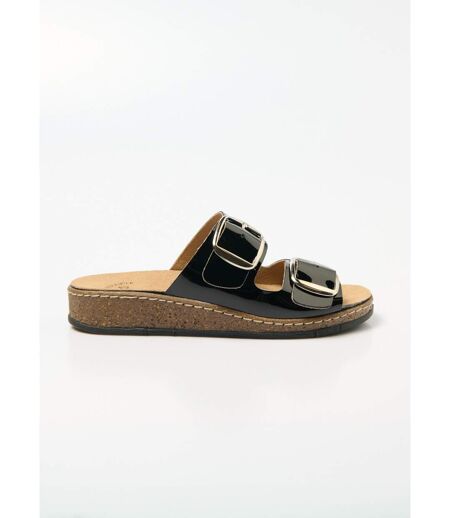 Mules compensées à boucles réglables