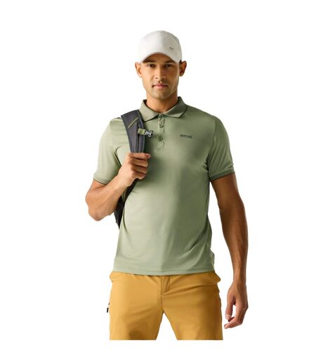 Polo Chiné Manches Courtes Remex Homme Sauge Clair Uni Regatta