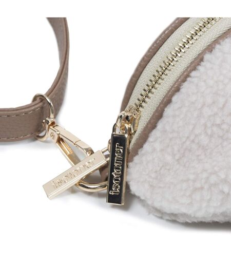 Isotoner banane femme sherpa kaki avec bandoulière ajustable