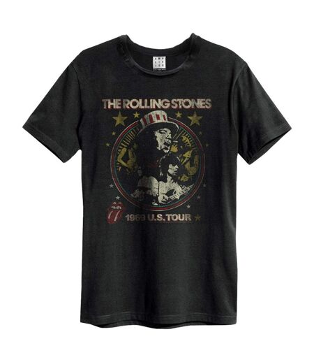 T-shirt Style The Rolling Stones Us Tour Adulte Noir Amplified