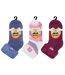 Heat Holders - 3 Pairs Ladies Non Slip Low Cut Slipper Socks