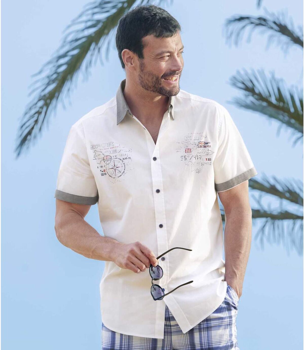 Popelinowa koszula Summer Atlas For Men