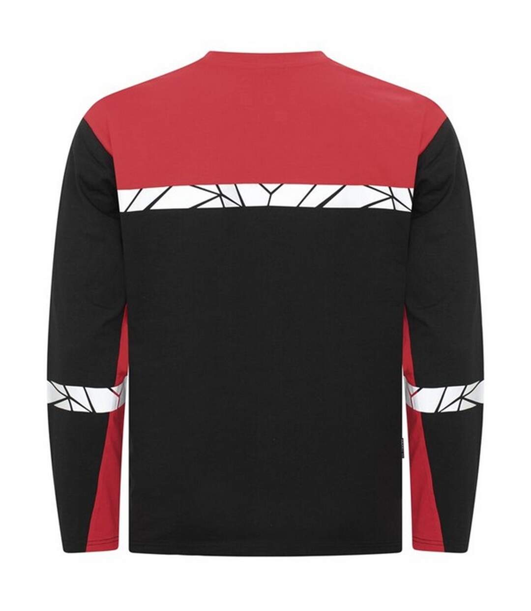 Mens Progression Hi-vis Long-sleeved T-shirt Black Red Projob-2
