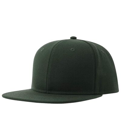 Unisex Adult 6 Panel Sustainable Flat Peak Baseball Cap Bottle Green Atlantis