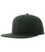Unisex Adult 6 Panel Sustainable Flat Peak Baseball Cap Bottle Green Atlantis-1