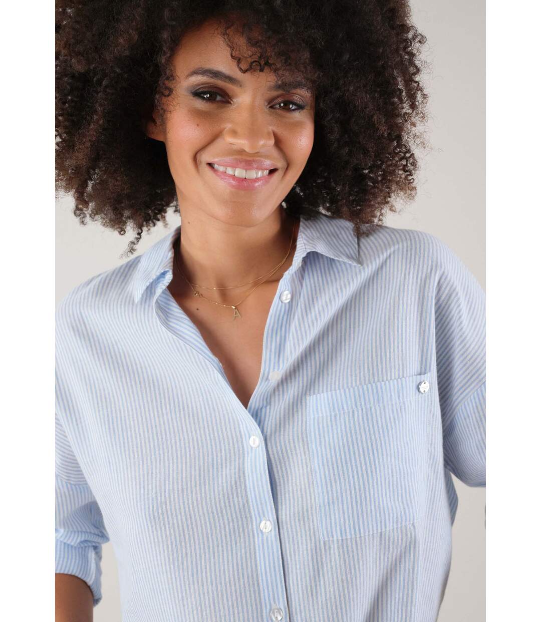 Chemise décontractée à manches longues pour femme ESTHER-3