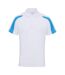 Polo Motif/style Contrasté Cool Homme Blanc Bleu Saphir Just Cool-1
