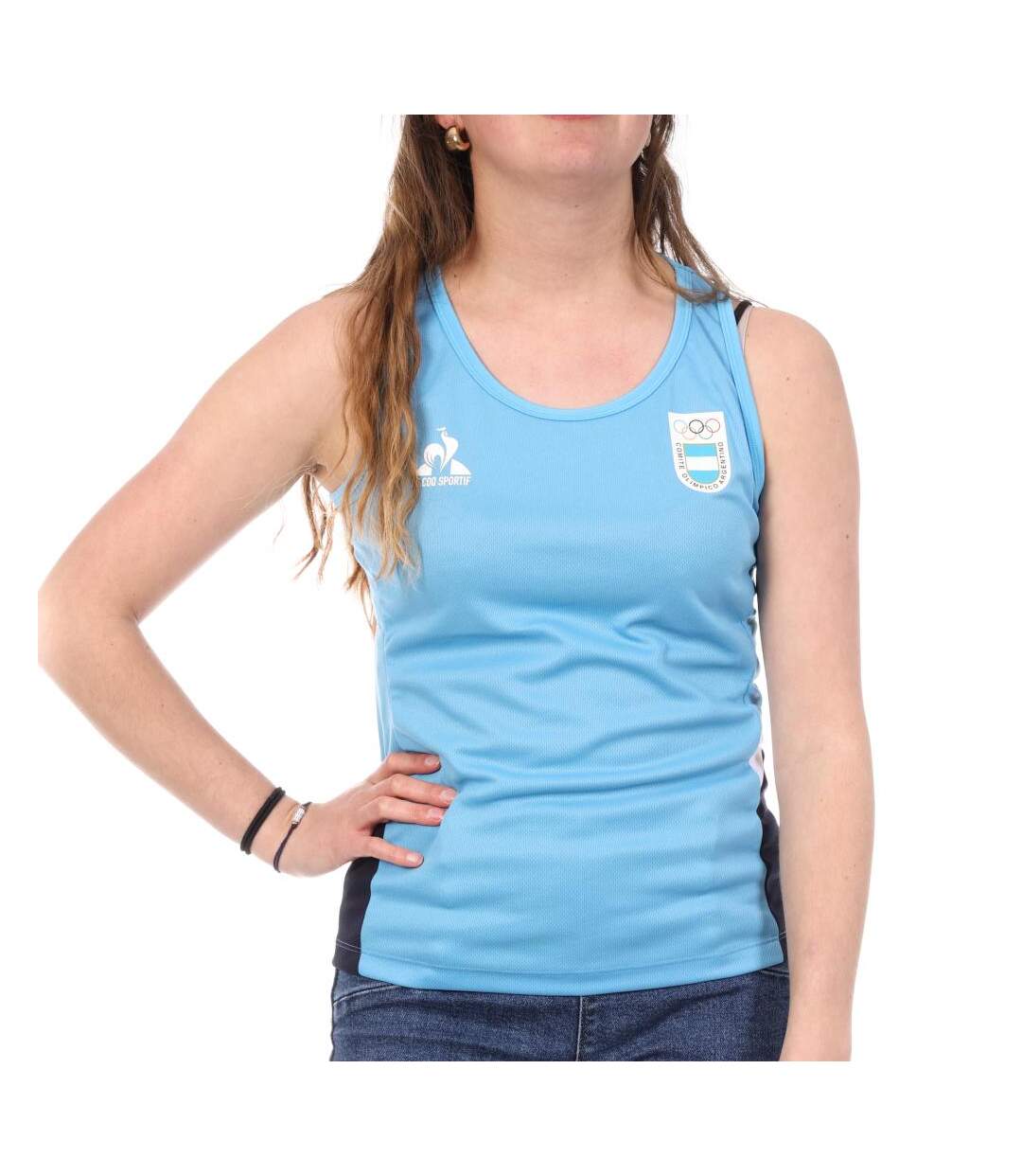 Argentine débardeur bleu femme le coq sportif jo 2024-1
