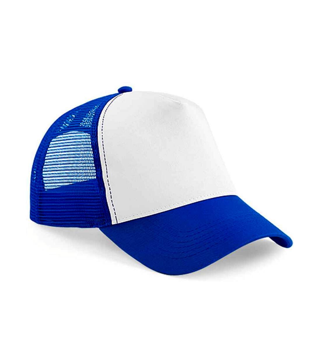 Casquette trucker adulte bleu roi vif / blanc Beechfield-1