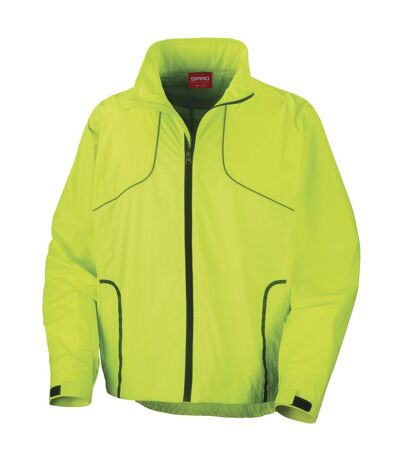 Spiro Mens Sports Crosslite Trail & Track Jacket (Waterproof, Windproof & Breathable) (Neon Lime) - UTRW1479
