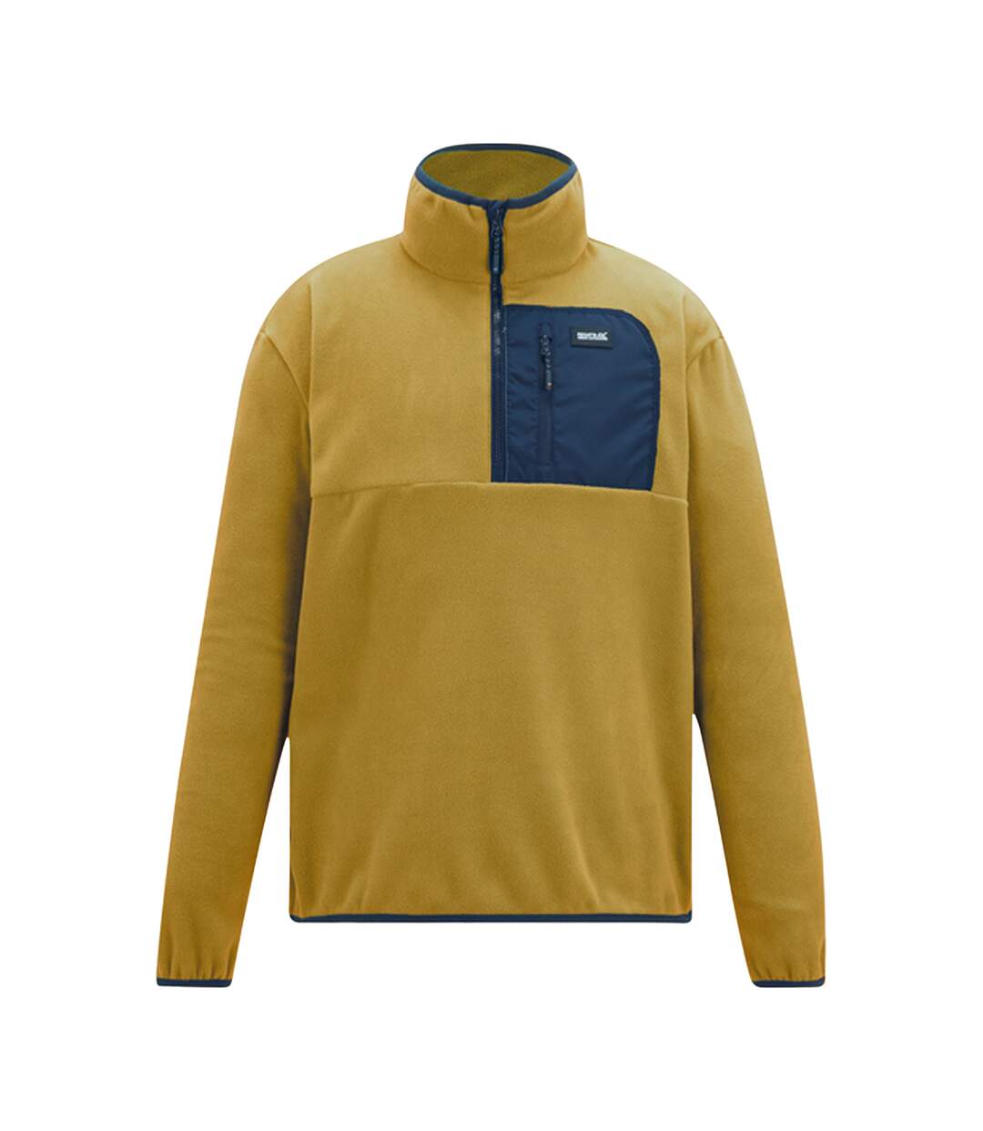 Mens Frankie Half Zip Fleece Top Wood Brown Navy Regatta-2