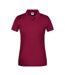 Polo Bio Workwear Femme Bordeaux James And Nicholson-1