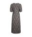 Womens/ladies everly printed midi dress navy Weird Fish-2