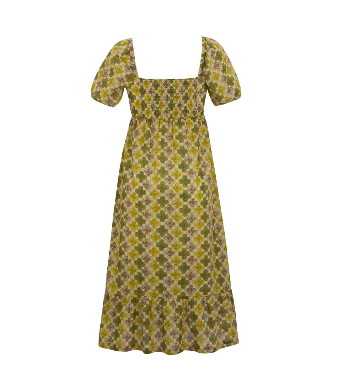 Womens/ladies Orla Kiely Flower Summer Midi Dress Multicoloured Yellow Regatta-3