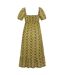 Womens/ladies Orla Kiely Flower Summer Midi Dress Multicoloured Yellow Regatta-3