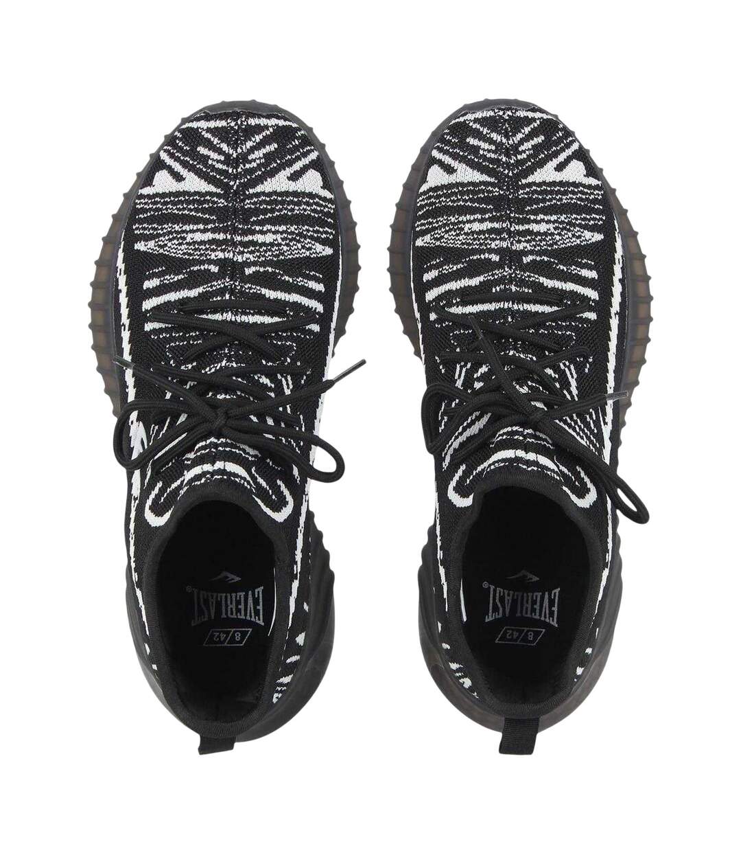 Mens Rassay Lace Up Shoes Black White Everlast-3