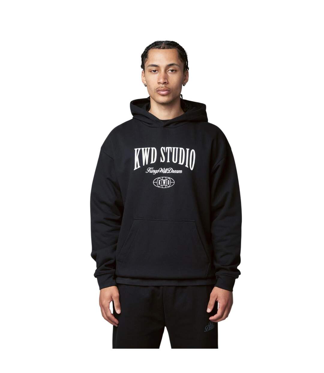 Mens Studio Studios Back Print Hoodie Black Kings Will Dream-2