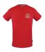 Mens Aldis Stitched Logo T-shirt Red Aquascutum-1